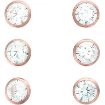 VIVANCE Ohrstecker-Set 925 Silber rotvergoldet 3er-Set rot 4mm