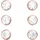 VIVANCE Ohrstecker-Set 925 Silber rotvergoldet 3er-Set rot 4mm