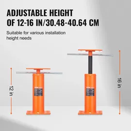 Vevor Wagenheber 2er-Pack, Höhenbereich 12 bis 16 Zoll, maximale Tragkraft pro Einheit 9700 lbs, verstellbarer Stützbalken, zum Nivellieren, Teleskop-Stahlheber für vorübergehende Unterstützung