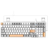 Ziyou LANG K3 Mechanische Tastatur, Abnehmbarer USB C kabelgebundener Mechanical Red Switch, Beleuchtet, LED-beleuchtet, Gaming-Tastatur, Kompakte 100 Tasten mit Number Pad, PC-Gaming-Tastatur