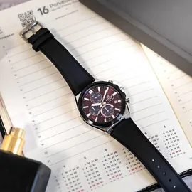 Casio Edifice EFS-S630BL-5AVUEF Leder 44 mm EFS-S630BL-5AVUEF