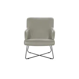 Ravensberger Werkstätten Sessel RW Wing Leder 67 x 87 x 74 cm Grau