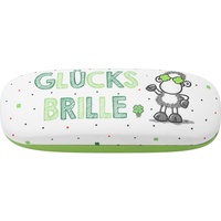 Sheepworld Brillenetui mit Motiv "Endlich" | Hartschalen-Etui, 17,5 cm x 6 cm, Gelb | Geschenk, Geburtstag, lustiges Geschenk | 47965