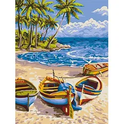 Malen nach Zahlen "Fischerboote", 30 x 40 cm