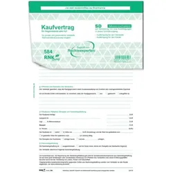 Kaufvertrag für Gegenstände aller Art, 1 x 2 Blatt, DIN A4, SD - 10 Stück