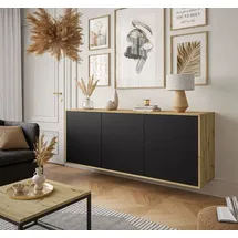 lookway KOMMODE SANAYI Hängend Eiche Schwarz - Braun