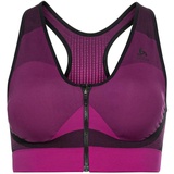 Odlo Sport Bra SEAMLESS HIGH black - festival fuchsia, S