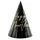 Partydeco Partyhut 6 St. Schwarz/Gold