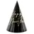 Partydeco Partyhut 6 St. Schwarz/Gold