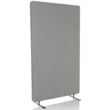 HJH Office Trennwand FLEXMIUT Stand Raumteiler Büro Sichtschutz Pinnwand, Hellgrau 891013
