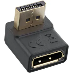 InLine® DisplayPort Adapter, DisplayPort Stecker / Buchse, nach unten gewinkelt