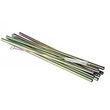 APS Trinkhalme Edelstahl 10 St. Regenbogen-Look