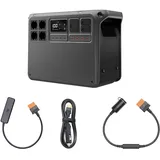 DJI Power 2000 Tragbare Powerstation 2048 Wh, 3000 W Solar Generator mit Auto-Ladekabel (12 V/24 V) & SDC-zu-Auto-Adapter (12 V), Notstromaggregat für Zuhause,Camping/Wohnmobile/Notstrom