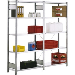 Regalwerk BERT-Standardregal Grundfeld HxBxT 2000x875x800 mm Stecksystem RAL 7035