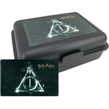 UNITED LABELS Harry Potter - Heiligtümer des Todes Brotdose Lunchbox Butterbrotdose mit Trennwand Schwarz