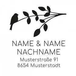 Monogrammstempel - Vogel & Ast - Trodat 4924