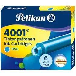 PELIKAN 301705 Pelikan Tintenpatronen 4001®, Türkis, 6 Stück