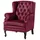 Massivmoebel24 Ohrensessel Chesterfield Leder 88 x 105 x 81 cm Rot