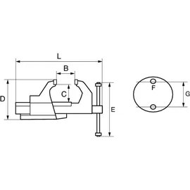 BAHCO Schraubstock 834V-4 Spann-Weite (max.): 100 mm