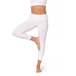 Bellivalini Leggings Yoga Leggings Damen Yogahose 3/4 BLV50-283 (1-tlg) elastischer Bund weiß XL
