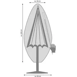 Dehner Schirmhülle bis 4 m Polyester grau