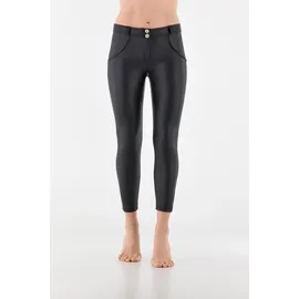 Freddy WR.UP FREDDY Push Up Hose für Damen, 7/8 SUPERSKINNY Kunstleder, schwarz, , L - L