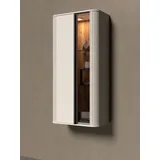 OTTO home Hängevitrine OTTO HOME "Rondo, Wandschrank, Schwebendes Design für modernen Wohnraum", beige (cashmere farbe), B:58cm H:117cm T:30cm, Glas, Holzwerkstoff, MDF, Schränke, UV lackiert, Soft Close Funktion, Beleuchtung, Wandmontage