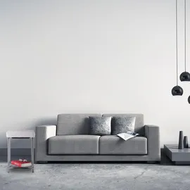 Relaxdays Hocker 10024633_49 weiß Kunstleder, 1 St.