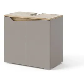 Vicco Waschbeckenunterschrank Marelle Greige Eiche 60 x 57.5 cm mit 2 Türen