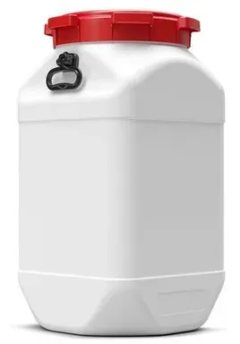 Weithalsfass aus Polyethylen (PE), quadratisch, 80 Liter