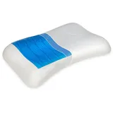 Vitabo Komfortables Kopfkissen mit kühlender Gelauflage I ergonomisches Seitenschläferkissen Nackenkissen – Viscoschaum 100% Lyocell Bezug