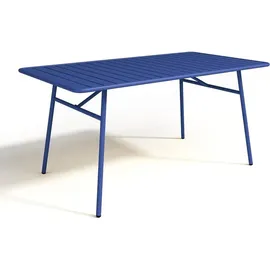 vente-unique Gartentisch 160 x 80 x 74,5 cm Dunkelblau