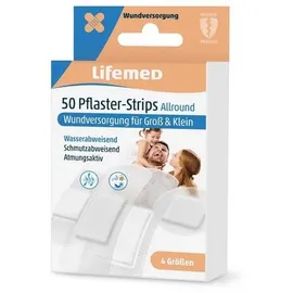 Lifemed Pflaster-Strips halbtransparent Allround 4 Größen