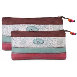 Forever Ninette Swing-Set von Zwei Kosmetiktaschen, Mehrfarbig