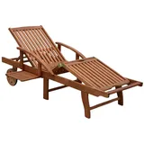 Garden Pleasure Beverly Hills Rollliege 195 x 74 x 91 cm Braun