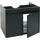 Mendler Waschbeckenunterschrank 2 Türen 48 x 59 x 45,5 cm Schwarz
