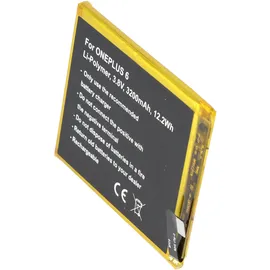 AccuCell Akku passend für ONEPLUS 6, Li-Polymer, 3,8V, 3200mAh, 12,2Wh, built-in, ohne Werkzeug