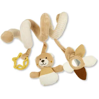 Teorema GOGO Spiral-Kinderwagen für Neugeborene, weicher Bär, 25 cm, sensorisches Spiel 0-3 Monate, Plüschaktivität zum Aufhängen für Kinderwagen, Kinderbett, Wiege