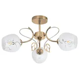 Rabalux - Kronleuchter an Stange 3xE27/40W/230V - Gold/Weiß