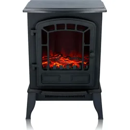 Classic Fire Torino – Dekorativer elektrischer Wandkamin mit 2000 W in Schwarz