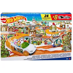 Mattel HTG00 - Hot Wheels - Adventskalender mit 24 Überraschungen