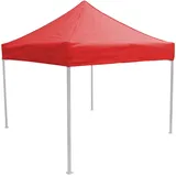 Pavillon Dach, UV- und Wasserbeständig Zeltüberdachung, Im Freien Partyzelt Pavillon-Ersatzdach, Überdachungsabdeckung Ersatzbezug Baldachin für Garten und Camping (Rot, 3 x 3 m)