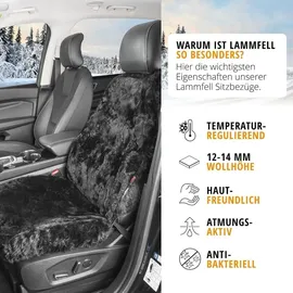 Walser Autositzbezug Lammfell Trish schwarz 1-teilig