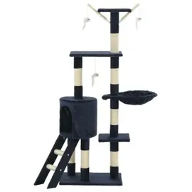 vidaXL Katzen-Kratzbaum 138 cm dunkelblau