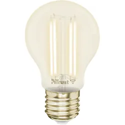 Trust 71287, Intelligentes Leuchtmittel, WLAN, Metallisch, Transparent, LED, E27