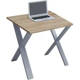 VCM Schreibtisch Lona Sonoma Eiche / Silber