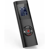 Mini-laser-entfernungsmesser 40 M, Usb-aufladbarer Tragbarer Laser-entfernungsmesser, Digitaler Laser-entfernungsmesser (m/z/f), Schwarz – Crezuo