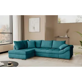 Mr. Couch Ecksofa »Allegro DuraFlex, L-Form« Hochschläfer-Bettauszug, Kaltschaumpolsterung, bis 140 kg belastbar blau