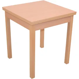 Hofmann Living And More Essgruppe "3tlg. Tischgruppe", gelb (buche, nachbildung, gelb, buche, nachbildung), B:45cm H:95cm T:48cm, FSC-zertifiziertes Massivholz, HOFMANN LIVING AND MORE, Sitzmöbel-Sets, Essgruppe, Stühle montiert