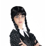 Ciao 31431 Wednesday Addams Enid Sinclair Disguise kit Official Wig, Black